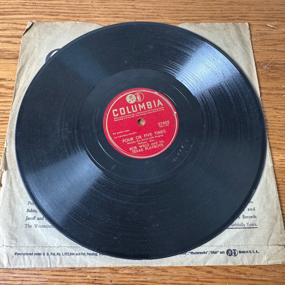 Bob Wills Texas Playboys St Louis Blues Four Or Five Times 78 RPM Columbia 37605